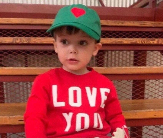 KIDS HEART BASEBALL HAT SUNNYEMBROIDERYBAE