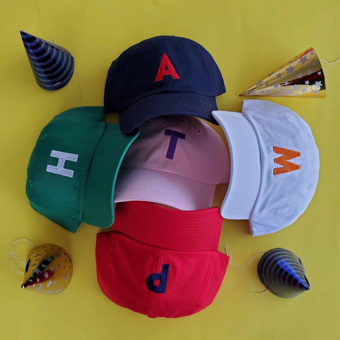 KIDS RED LETTER BASEBALL HAT SUNNYEMBROIDERYBAE
