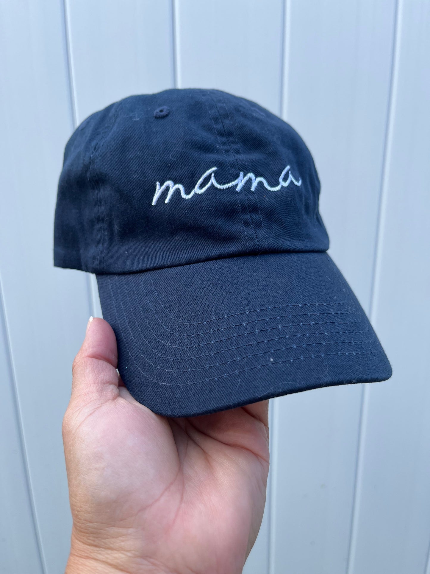 MAMA SCRIPT BASEBALL HAT SUNNYEMBROIDERYBAE