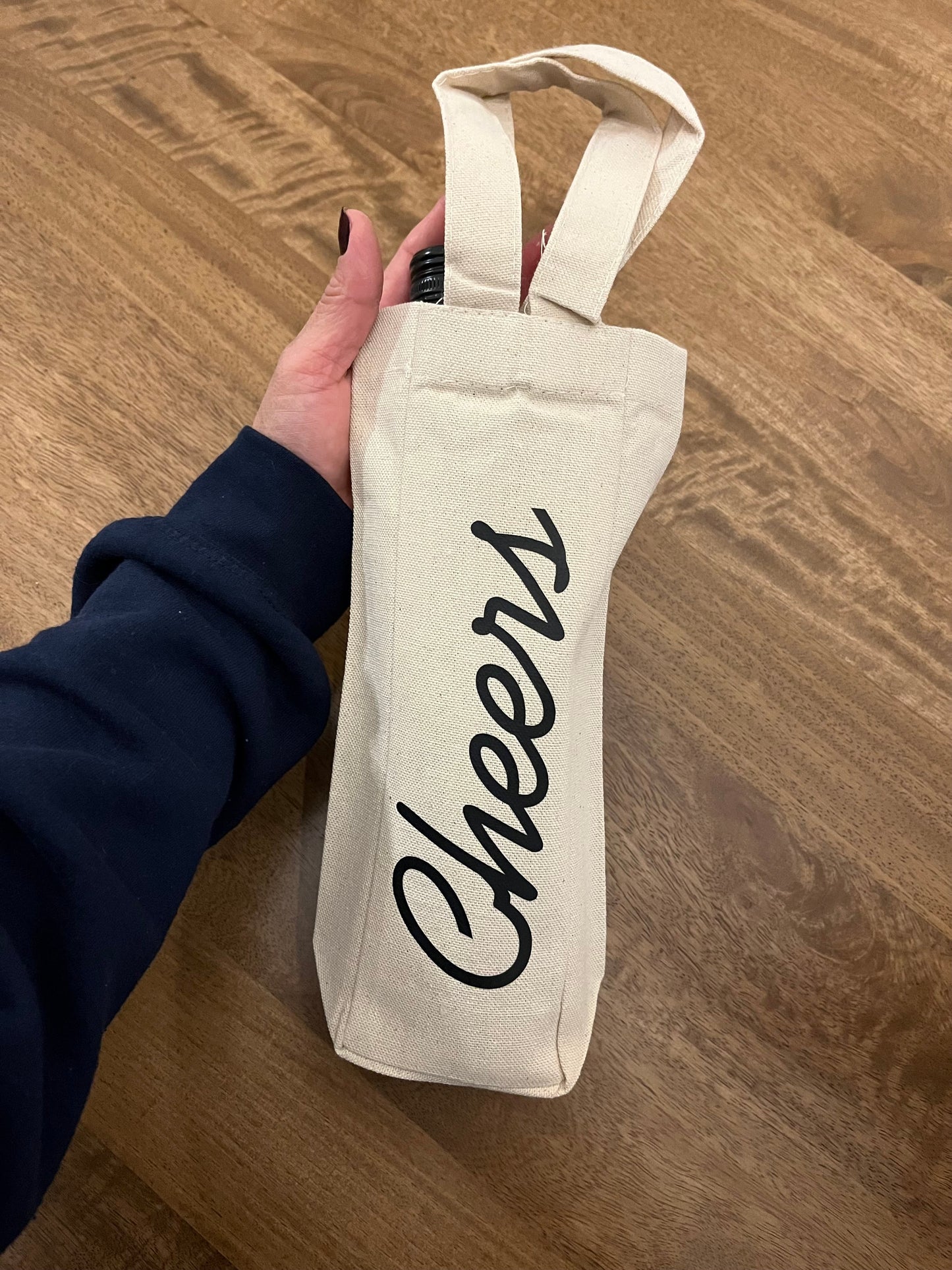 Single Wine Tote Bag, Gift for Bridal Shower, Housewarming Party, Gift for Holiday SUNNYEMBROIDERYBAE