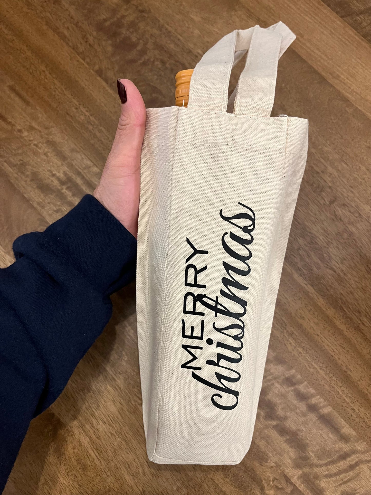 Single Wine Tote Bag, Gift for Bridal Shower, Housewarming Party, Gift for Holiday SUNNYEMBROIDERYBAE