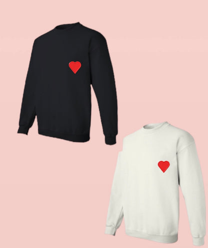 Heart sweatshirt, valentines gift, couples gift, birthday gift