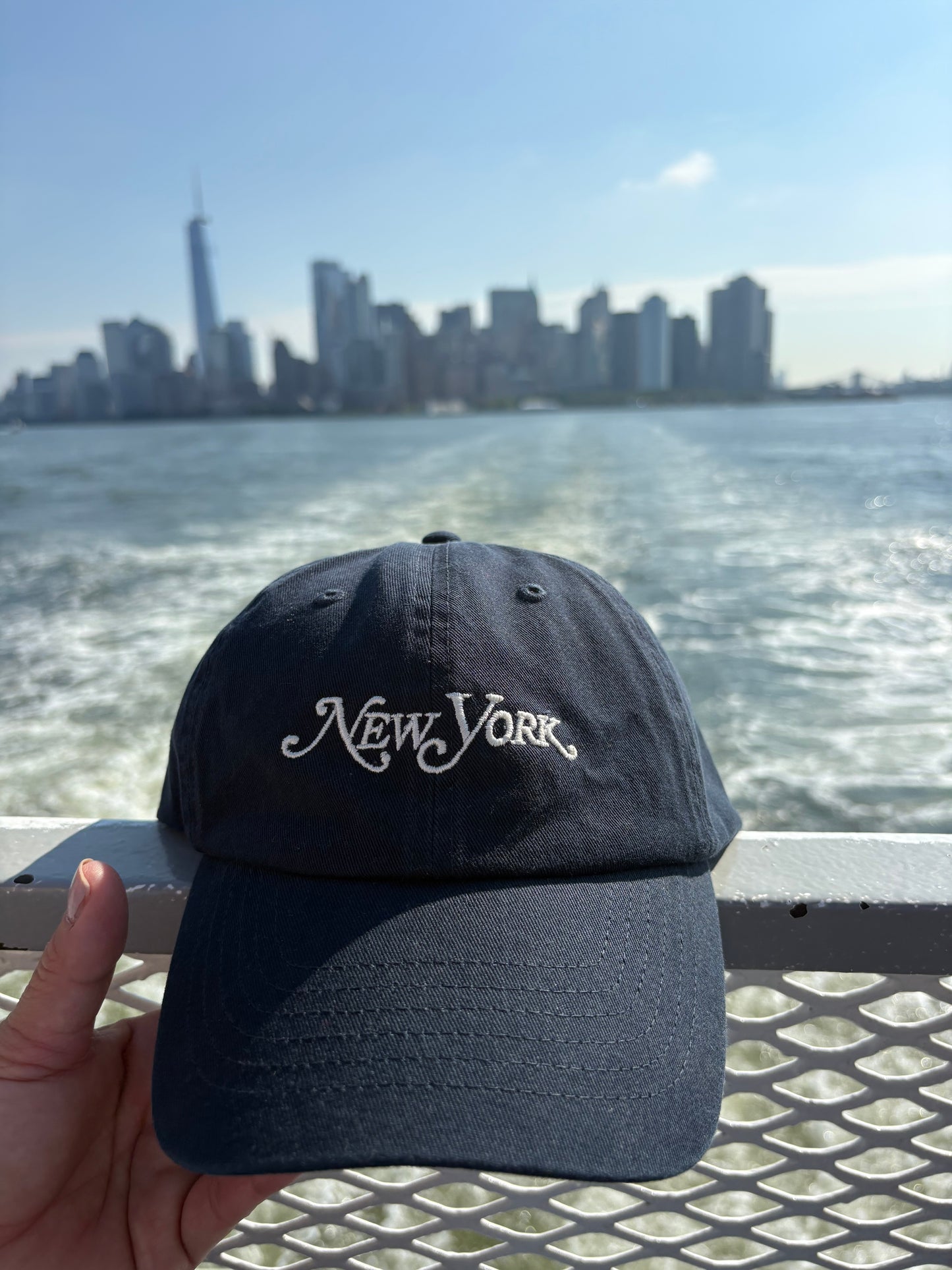 New York Embroidered Hat – Navy Classic Dad Cap