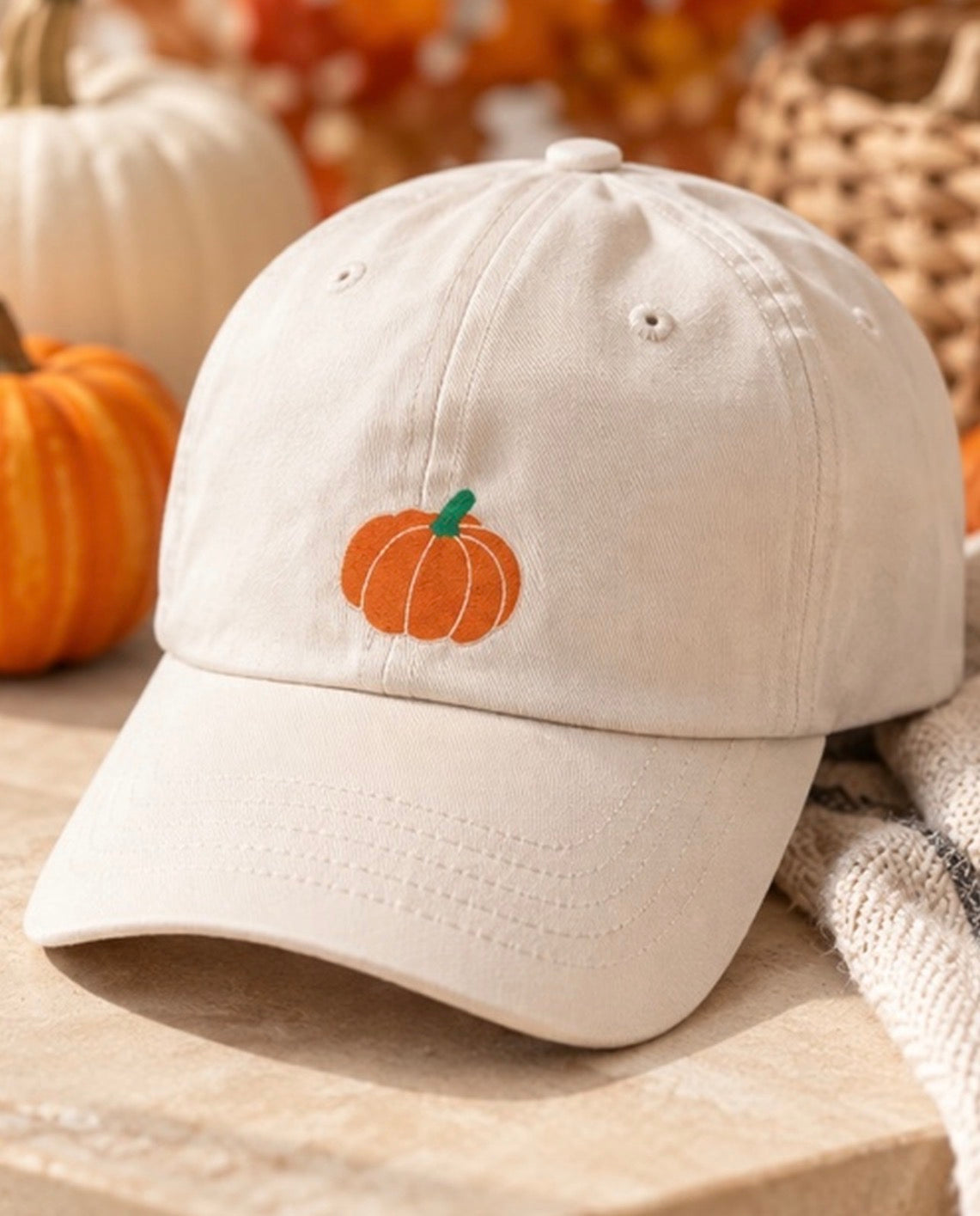 Pumpkin Hat 🎃 | Embroidered Halloween Baseball Cap