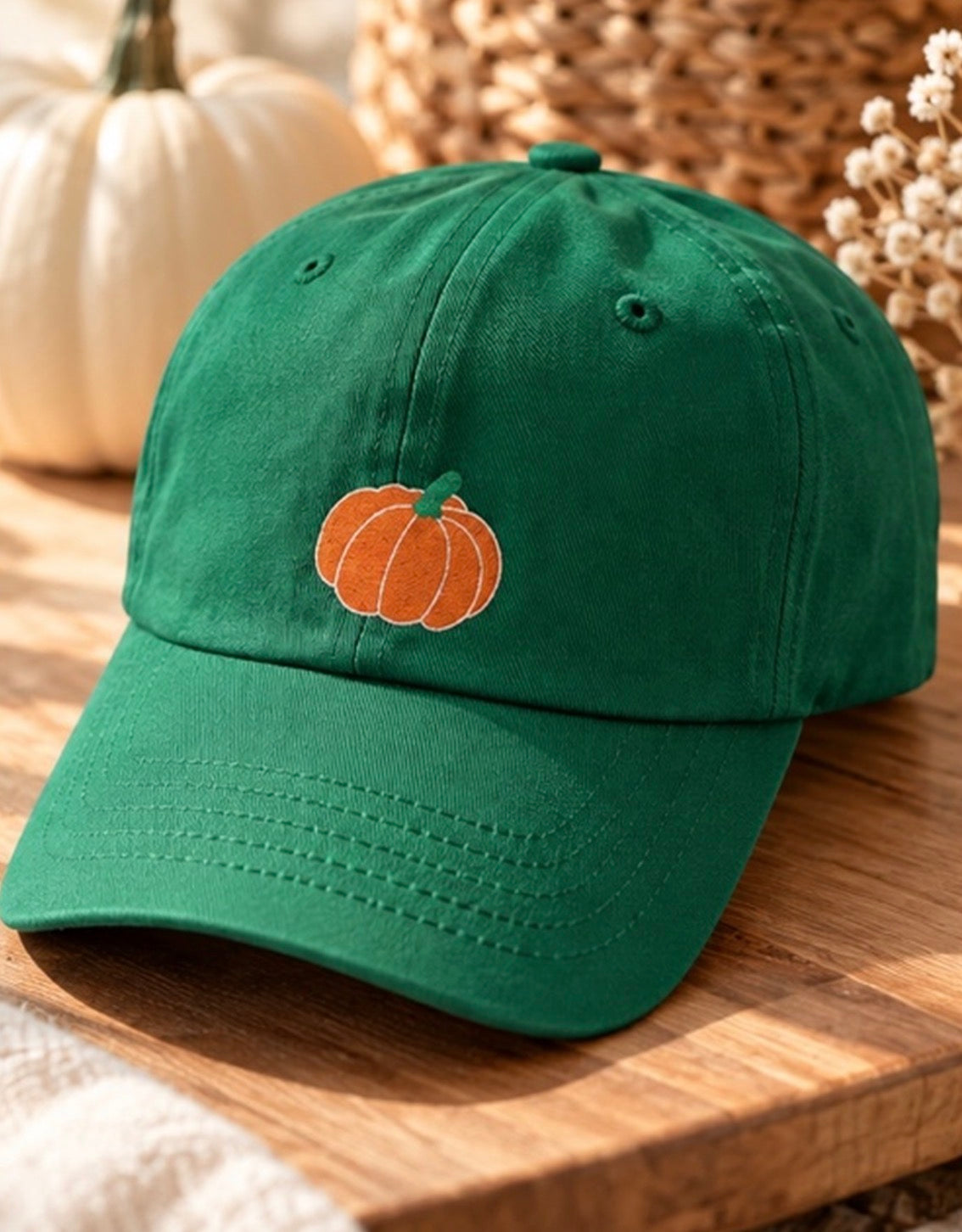 Pumpkin Hat 🎃 | Embroidered Halloween Baseball Cap