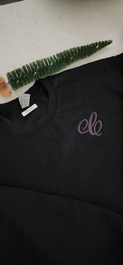 Monogram Sweatshirts, Simple Monogram Initial, Unisex, Custom embroidery