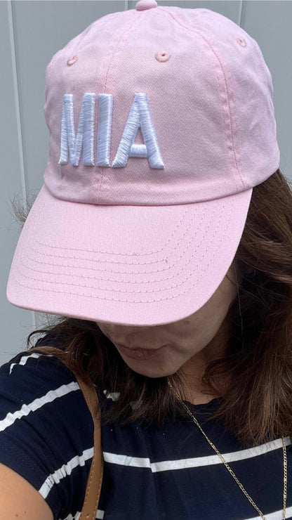 ADULT AIRPORT CODE PUFF BASEBALL HAT SUNNYEMBROIDERYBAE