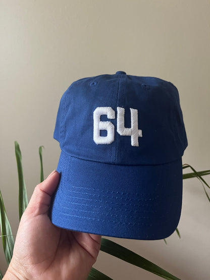 ADULT PUFF NUMBER BASEBALL HAT SUNNYEMBROIDERYBAE