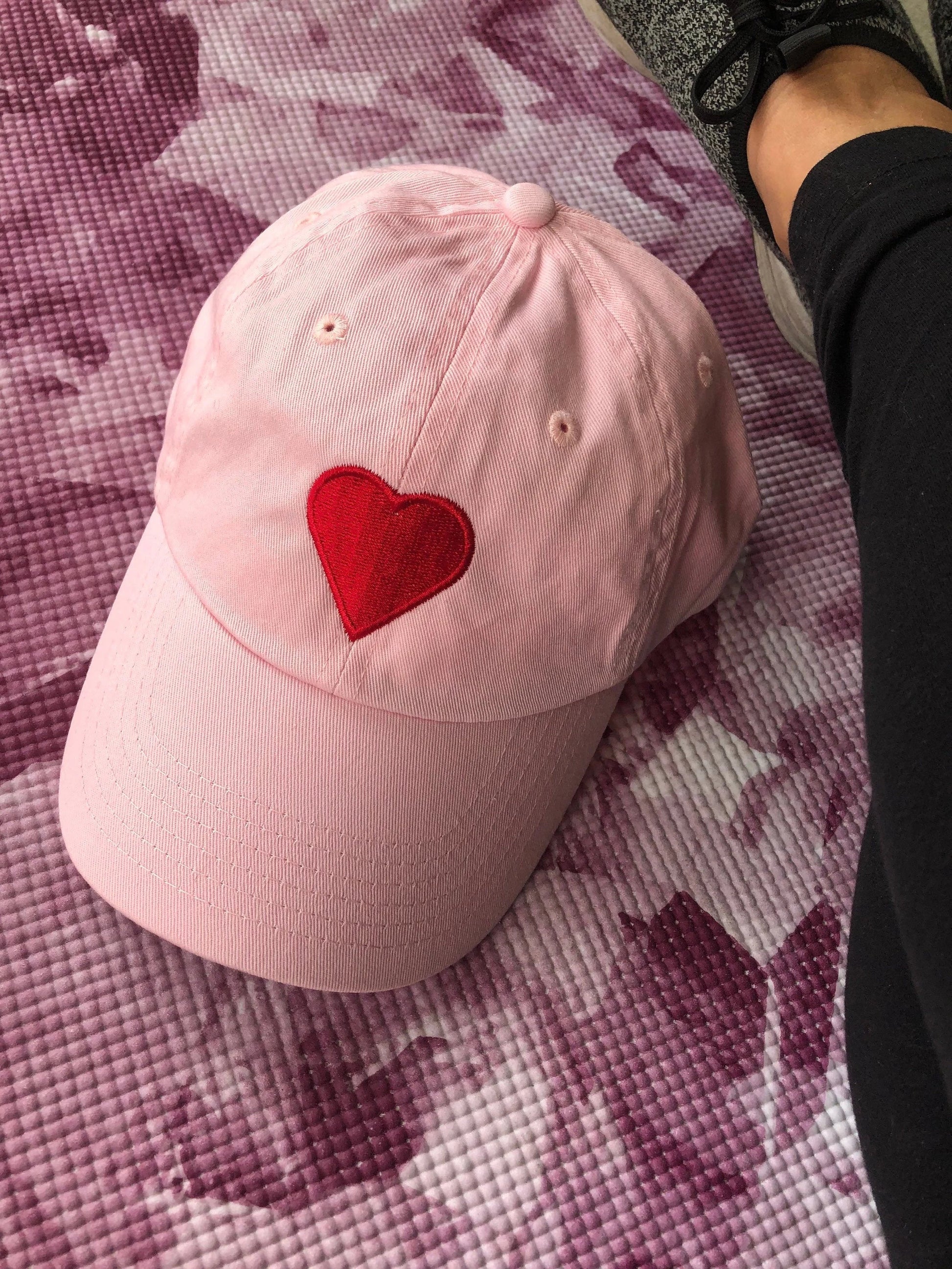 ADULT RED HEART HAT SUNNYEMBROIDERYBAE