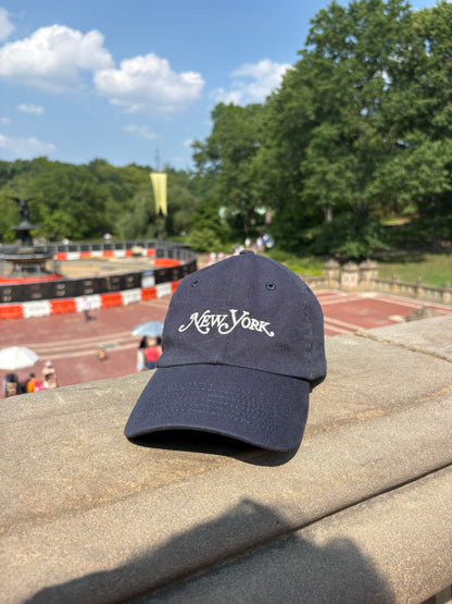 New York Embroidered Hat – Navy Classic Dad Cap