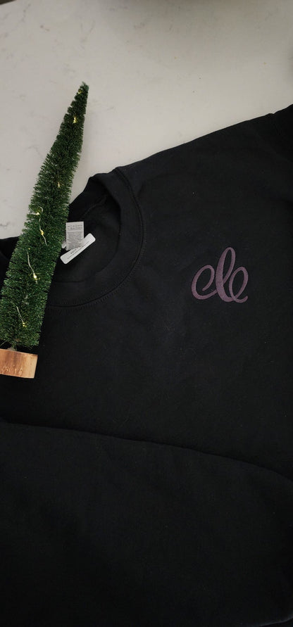 Monogram Sweatshirts, Simple Monogram Initial, Unisex, Custom embroidery