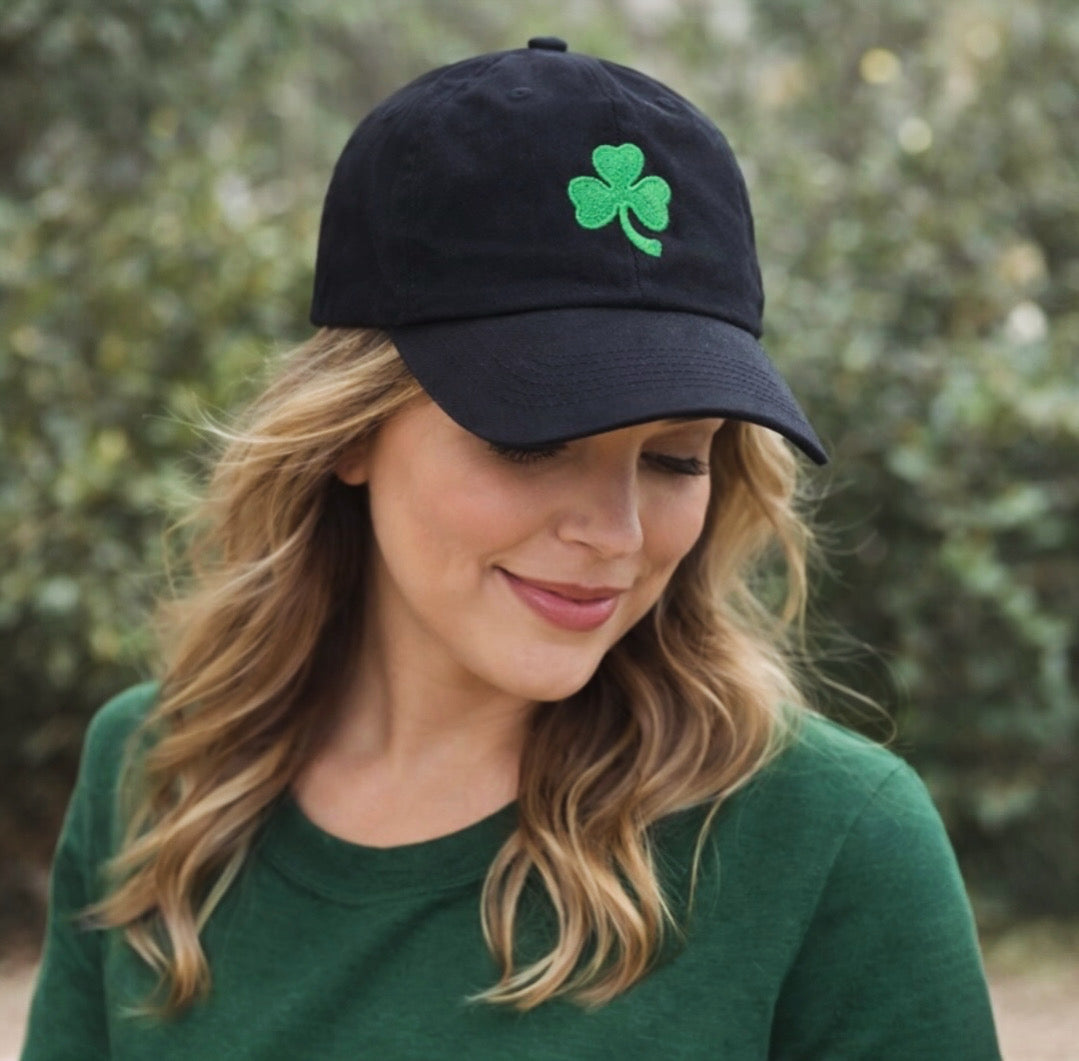 Adult Shamrock Baseball Hat – Embroidered St. Patrick’s Day Cap