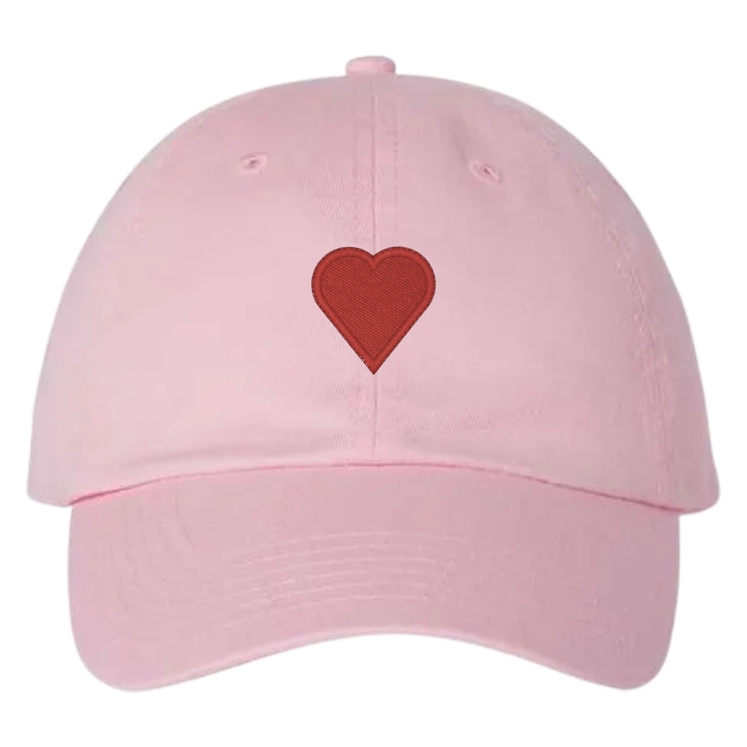 Embroidered Mini Heart Baseball Cap | Valentine's Day Gift | Minimal Embroidered Hat | Mini Heart Hat | Gift for Vday