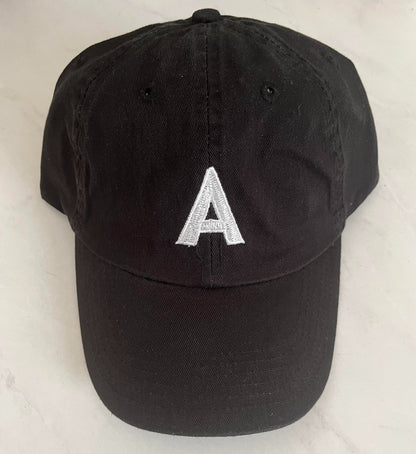 KIDS BLACK LETTER BASEBALL HAT SUNNYEMBROIDERYBAE