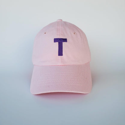 KIDS PINK LETTER BASEBALL HAT SUNNYEMBROIDERYBAE