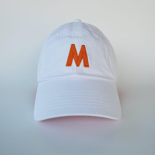 KIDS WHITE LETTER BASEBALL HAT SUNNYEMBROIDERYBAE