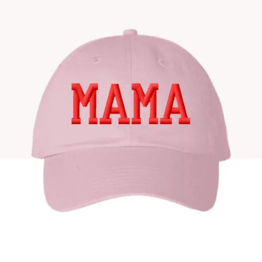 MAMA LIGHT PINK BASEBALL HAT SUNNYEMBROIDERYBAE