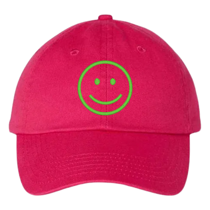 Smiley Face Baseball Hat| Smiley Face Embroidered|Vintage 90s Hat